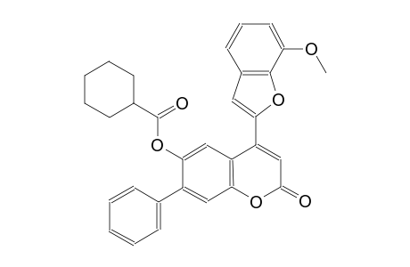 cyclohexanecarboxylic acid, 4-(7-methoxy-2-benzofuranyl)-2-oxo-7-phenyl-2H-1-benzopyran-6-yl ester