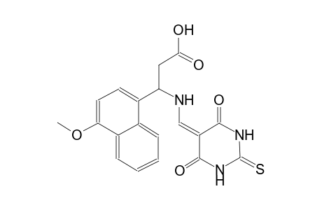 1-naphthalenepropanoic acid, 4-methoxy-beta-[[(tetrahydro-4,6-dioxo-2-thioxo-5(2H)-pyrimidinylidene)methyl]amino]-