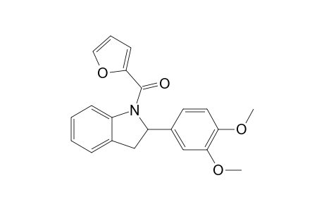 [2-(3,4-DIMETHOXYPHENYL)-INDOLIN-1-YL]-(FURAN-2-YL)-METHANONE