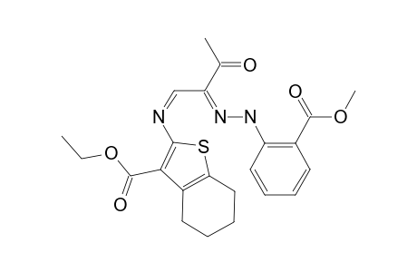2-[2-[(2-METHOXYCARBONYLPHENYL)-HYDRAZONO]-3-OXO-BUTYLIDENEAMINO]-4,5,6,7-TETRAHYDROBENZO-[B]-THIOPHENE-3-CARBOXYLIC-ACID-ETHYLESTER