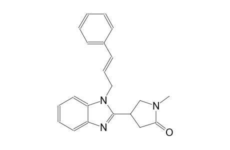 1-methyl-4-{1-[(2E)-3-phenyl-2-propenyl]-1H-benzimidazol-2-yl}-2-pyrrolidinone