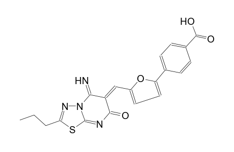 benzoic acid, 4-[5-[(Z)-(5-imino-7-oxo-2-propyl-5H-[1,3,4]thiadiazolo[3,2-a]pyrimidin-6(7H)-ylidene)methyl]-2-furanyl]-