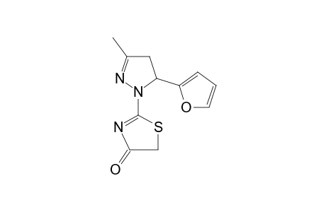 2-(5-(2-FURYL)-3-METHYL-4,5-DIHYDRO-1H-PYRAZOL-1-YL)-1,3-THIAZOL-4(5H)-ONE