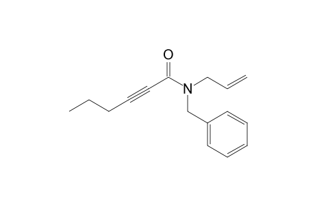 N-Allyl-N-benzyl 2-hexynamide
