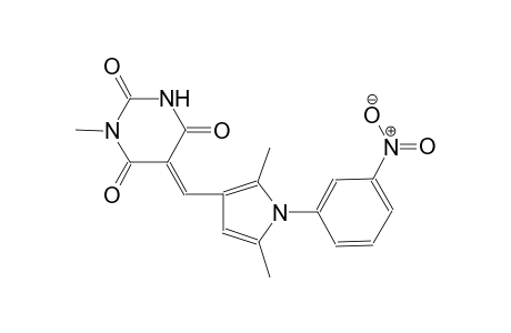 (5E)-5-{[2,5-dimethyl-1-(3-nitrophenyl)-1H-pyrrol-3-yl]methylene}-1-methyl-2,4,6(1H,3H,5H)-pyrimidinetrione