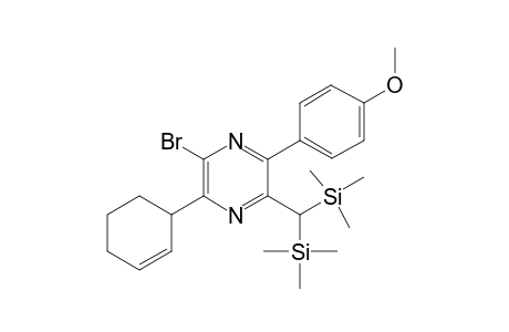 2-(Bis(trimethylsilyl)methyl)-5-bromo-6-(cyclohex-2-en-1-yl)-3-(4-methoxyphenyl)-pyrazine