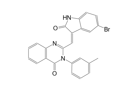 2-[(Z)-(5-bromo-2-oxo-1,2-dihydro-3H-indol-3-ylidene)methyl]-3-(3-methylphenyl)-4(3H)-quinazolinone