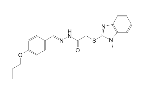 acetic acid, [(1-methyl-1H-benzimidazol-2-yl)thio]-, 2-[(E)-(4-propoxyphenyl)methylidene]hydrazide