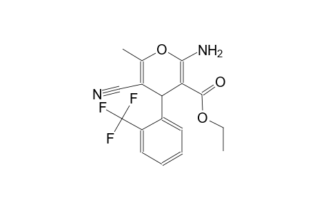 ethyl 2-amino-5-cyano-6-methyl-4-[2-(trifluoromethyl)phenyl]-4H-pyran-3-carboxylate