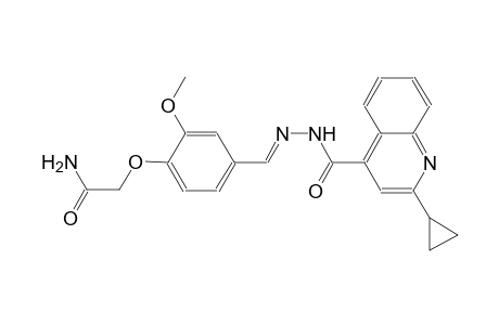 2-[4-((E)-{[(2-cyclopropyl-4-quinolinyl)carbonyl]hydrazono}methyl)-2-methoxyphenoxy]acetamide