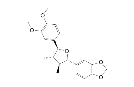3,4-DIMETHYL-2-(3,4-DIMETHOXYPHENYL)-5-(3,4-METHYLENEDIOXYPHENYL)-TETRAHYDROFURAN