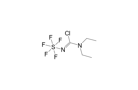 N,N-diethyl-N'-pentafluoropersulfuranyl-carbamimidoyl chloride