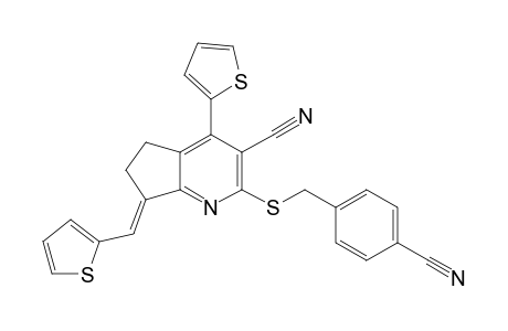 (7E)-2-[(4-cyanobenzyl)thio]-7-(2-thenylidene)-4-(2-thienyl)-1-pyrindan-3-carbonitrile