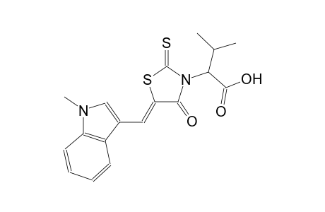 3-methyl-2-{(5Z)-5-[(1-methyl-1H-indol-3-yl)methylene]-4-oxo-2-thioxo-1,3-thiazolidin-3-yl}butanoic acid