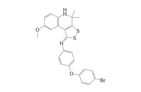 4-(4-bromophenoxy)-N-[(1Z)-8-methoxy-4,4-dimethyl-4,5-dihydro-1H-[1,2]dithiolo[3,4-c]quinolin-1-ylidene]aniline