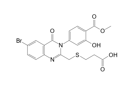 3-[[6-bromanyl-3-(4-methoxycarbonyl-3-oxidanyl-phenyl)-4-oxidanylidene-quinazolin-2-yl]methylsulfanyl]propanoic acid