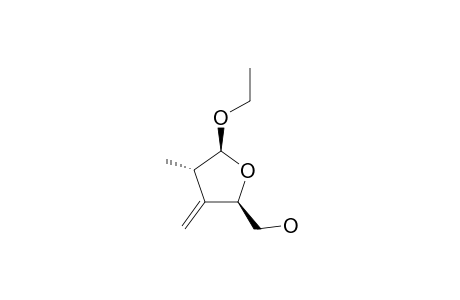ETHYL-2,3-DIDEOXY-3-C-METHYLENE-2-METHYL-D-GLYCERO-PENTOFURANOSIDE;BETA-ANOMER