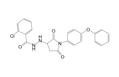 2-chloro-N'-[2,5-dioxo-1-(4-phenoxyphenyl)-3-pyrrolidinyl]benzohydrazide