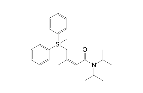 (Z)-N,N-Diisopropyl-3-methyl-4-[(methyldiphenyl)silyl]-2-butenamide