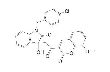 1-(4-chlorobenzyl)-3-hydroxy-3-[2-(8-methoxy-2-oxo-2H-chromen-3-yl)-2-oxoethyl]-1,3-dihydro-2H-indol-2-one