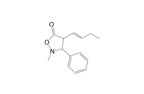 2-Methyl-3-phenyl-4-(but-1-enyl)isoxazolidine-5-one