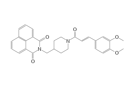 2-({1-[(2E)-3-(3,4-dimethoxyphenyl)-2-propenoyl]-4-piperidinyl}methyl)-1H-benzo[de]isoquinoline-1,3(2H)-dione