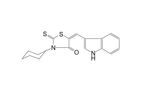4-thiazolidinone, 3-cyclohexyl-5-(1H-indol-3-ylmethylene)-2-thioxo-,(5E)-