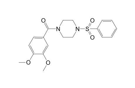 (4-benzenesulfonyl-piperazin-1-yl)-(3,4-dimethoxy-phenyl)-methanone