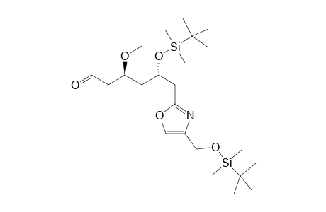 (3S,5S)-5-tert-Butyldimethylsilyloxy-3-methoxy-6-(4-tert-butyldimethylsilyloxymethyl)-1,3-oxazol-2-yl)hexanal