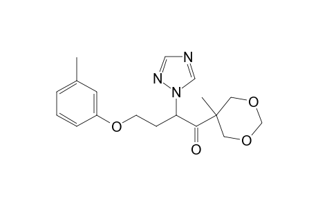 1-Butanone, 1-(5-methyl-1,3-dioxan-5-yl)-4-(3-methylphenoxy)-2-(1H-1,2,4-triazol-1-yl)-