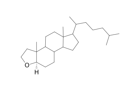 2H-Cyclopenta[5,6]naphtho[2,1-b]furan, A-nor-3-oxacholestane deriv.