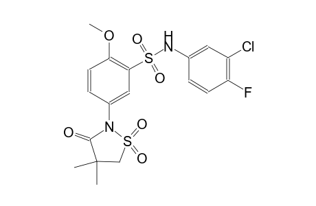 benzenesulfonamide, N-(3-chloro-4-fluorophenyl)-5-(4,4-dimethyl-1,1-dioxido-3-oxo-2-isothiazolidinyl)-2-methoxy-