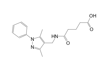 5-{[(3,5-dimethyl-1-phenyl-1H-pyrazol-4-yl)methyl]amino}-5-oxopentanoic acid