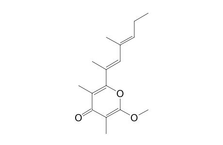 2-methoxy-3,5-dimethyl-6-[(2E,4E)-4-methylhepta-2,4-dien-2-yl]pyran-4-one