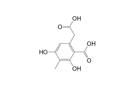 Benzeneacetic acid, 2-carboxy-3,5-dihydroxy-4-methyl-