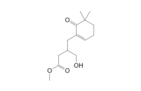 4-(5,5-Dimethyl-6-oxo-cyclohex-1-enyl)-3-hydroxymethylbutyric acid, methyl ester