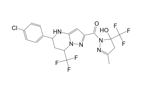 1-{[5-(4-chlorophenyl)-7-(trifluoromethyl)-4,5,6,7-tetrahydropyrazolo[1,5-a]pyrimidin-2-yl]carbonyl}-3-methyl-5-(trifluoromethyl)-4,5-dihydro-1H-pyrazol-5-ol