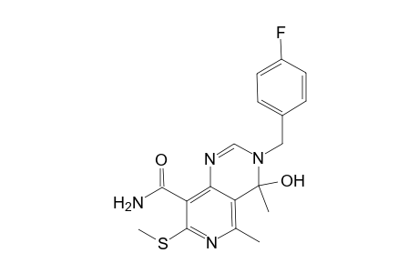 3-(4-fluorobenzyl)-4,5-dimethyl-4-hydroxy-7-methylthio-3,4-dihydropyrido[4,3-d]pyrimidine-8-carboxamide