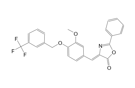 (4Z)-4-(3-methoxy-4-{[3-(trifluoromethyl)benzyl]oxy}benzylidene)-2-phenyl-1,3-oxazol-5(4H)-one