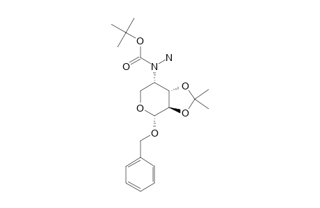 BENZYL-4-[N-AMINO-N-(TERT.-BUTOXYCARBONYL)]-AMINO-4-DEOXY-2,3-O-ISOPROPYLIDENE-ALPHA-D-ARABINOPYARNOSIDE