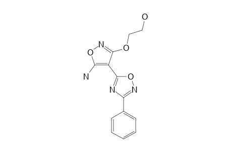 2-[[5-amino-4-(3-phenyl-1,2,4-oxadiazol-5-yl)-1,2-oxazol-3-yl]oxy]ethanol