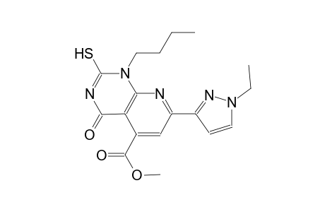 pyrido[2,3-d]pyrimidine-5-carboxylic acid, 1-butyl-7-(1-ethyl-1H-pyrazol-3-yl)-1,4-dihydro-2-mercapto-4-oxo-, methyl ester