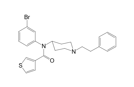 N-(3-Bromophenyl)-N-[1-(2-phenylethyl)piperidin-4-yl]thiophene-3-carboxamide