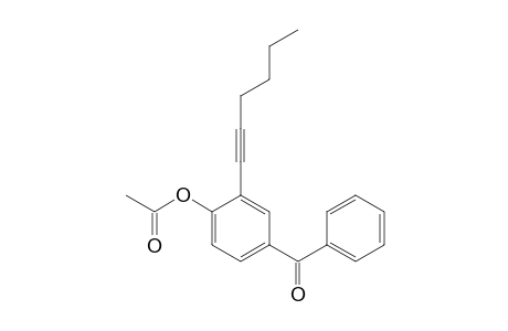 p-Benzoyl-o-(hex-1-ynyl)phenyl Acetate