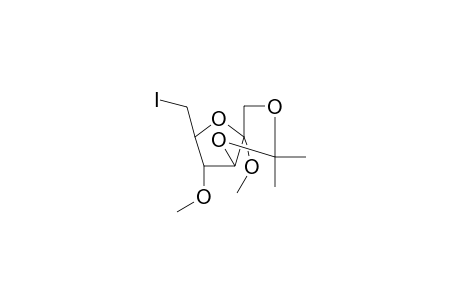 Methyl 6-Deoxy-6-iodo-1,3-O-isopropylidene-4-O-methyl-.alpha.,D-fructofuranoside