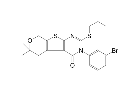 3-(3-bromophenyl)-6,6-dimethyl-2-(propylsulfanyl)-3,5,6,8-tetrahydro-4H-pyrano[4',3':4,5]thieno[2,3-d]pyrimidin-4-one