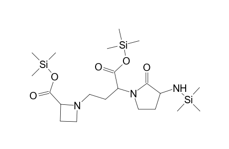 N-[3'-{2''-[Trimethylsilyloxy)carbonyl]-1''-azacyclobut-1''-yl}-1'-[(trimethylsilyloxy)carbonyl]propyl]-3-(trimethylsilylamino)pirrolidin-2-one