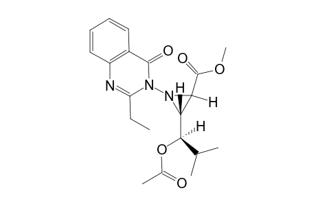 Methyl 1-(2-ethyl-4-oxoquinazolin-3-yl)-3-(1-acetoxy-2-methylpropyl)aziridine-2-carboxylate isomer