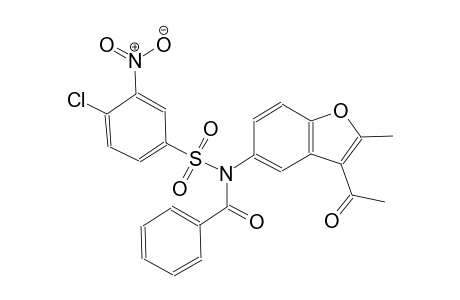 benzenesulfonamide, N-(3-acetyl-2-methyl-5-benzofuranyl)-N-benzoyl-4-chloro-3-nitro-