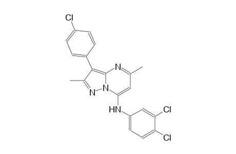 N-[3-(4-chlorophenyl)-2,5-dimethylpyrazolo[1,5-a]pyrimidin-7-yl]-N-(3,4-dichlorophenyl)amine